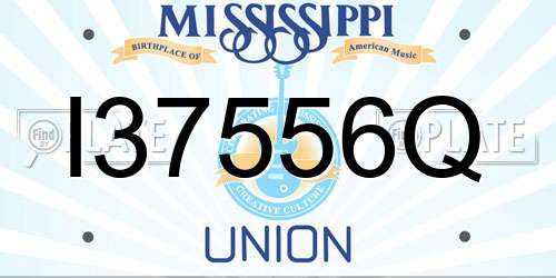 I37556Q Mississippi License Plate