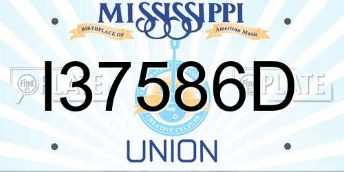 I37586D Mississippi License Plate