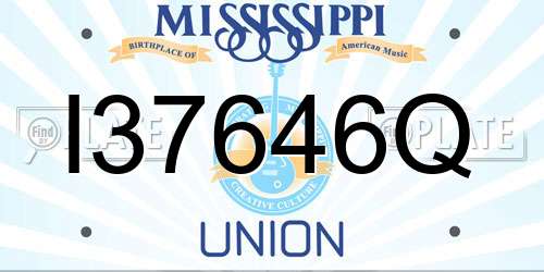 I37646Q Mississippi License Plate