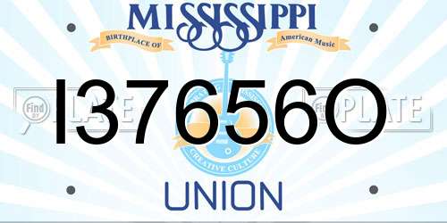 I37656O Mississippi License Plate