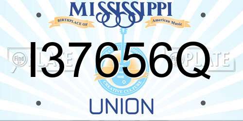 I37656Q Mississippi License Plate