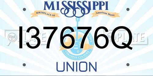 I37676Q Mississippi License Plate