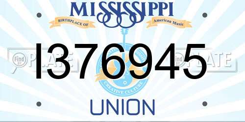 I376945 Mississippi License Plate