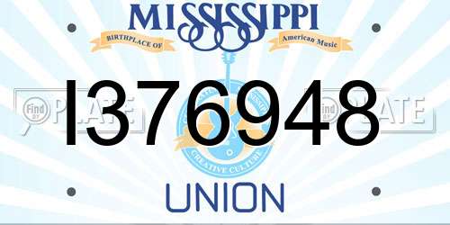 I376948 Mississippi License Plate