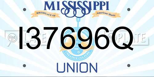 I37696Q Mississippi License Plate