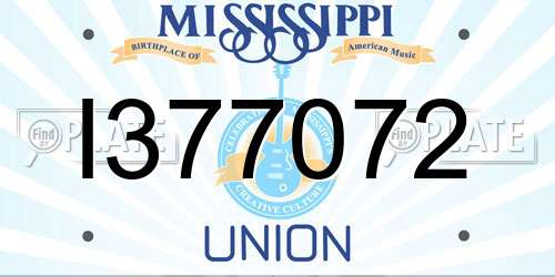 I377072 Mississippi License Plate