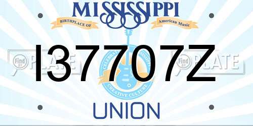 I37707Z Mississippi License Plate