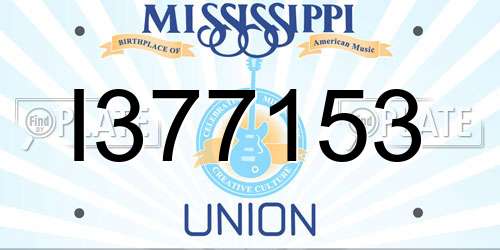 I377153 Mississippi License Plate