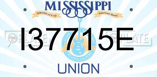 I37715E Mississippi License Plate
