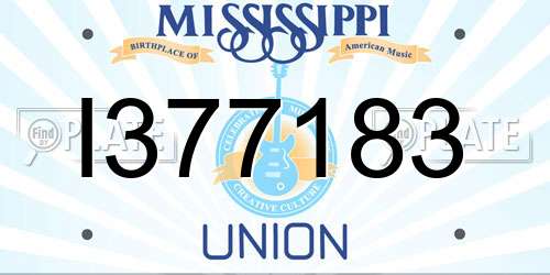 I377183 Mississippi License Plate