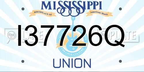 I37726Q Mississippi License Plate