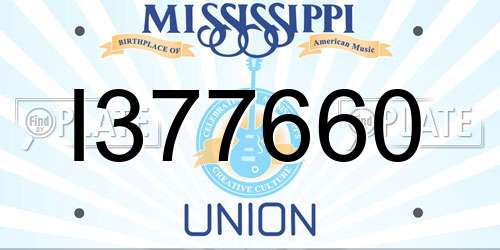 I377660 Mississippi License Plate