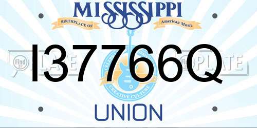 I37766Q Mississippi License Plate