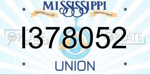 I378052 Mississippi License Plate