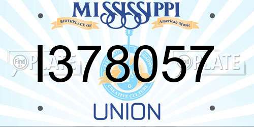 I378057 Mississippi License Plate