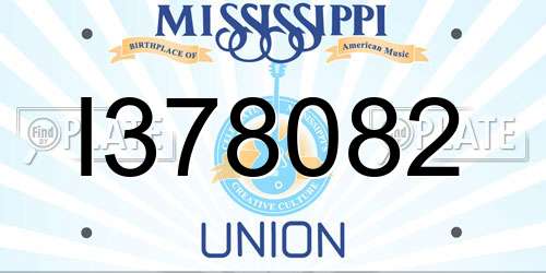 I378082 Mississippi License Plate