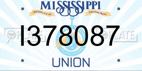 I378087 Mississippi License Plate