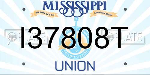 I37808T Mississippi License Plate