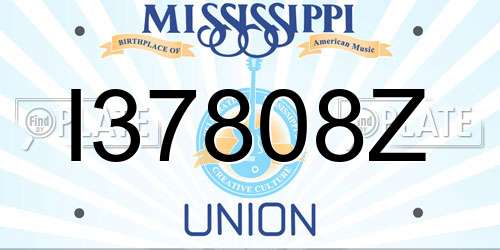 I37808Z Mississippi License Plate
