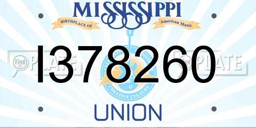 I378260 Mississippi License Plate