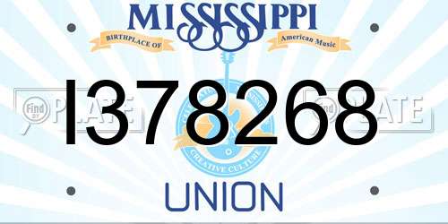 I378268 Mississippi License Plate