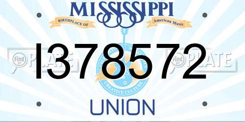 I378572 Mississippi License Plate
