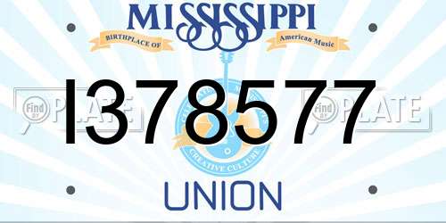 I378577 Mississippi License Plate