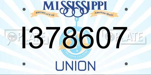 I378607 Mississippi License Plate