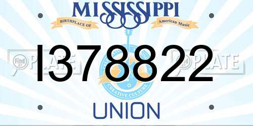 I378822 Mississippi License Plate