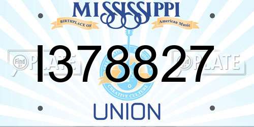 I378827 Mississippi License Plate