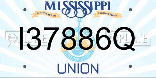 I37886Q Mississippi License Plate