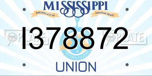 I378872 Mississippi License Plate