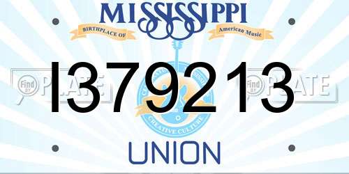 I379213 Mississippi License Plate