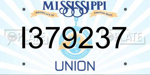 I379237 Mississippi License Plate