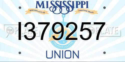 I379257 Mississippi License Plate