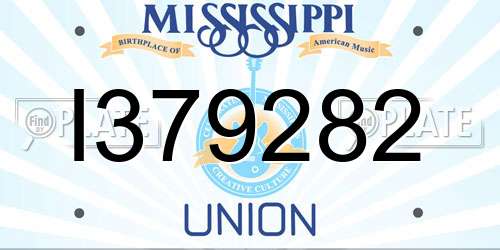 I379282 Mississippi License Plate