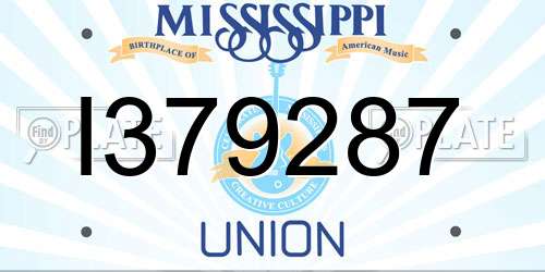 I379287 Mississippi License Plate