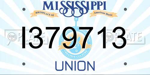 I379713 Mississippi License Plate
