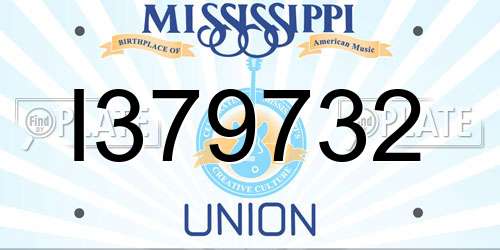 I379732 Mississippi License Plate