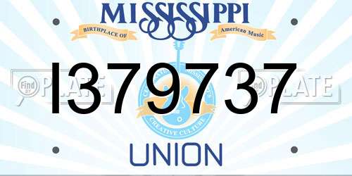 I379737 Mississippi License Plate