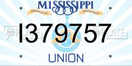 I379757 Mississippi License Plate