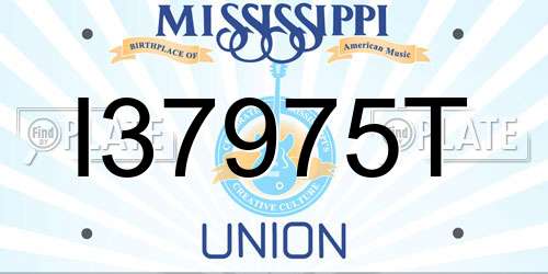 I37975T Mississippi License Plate