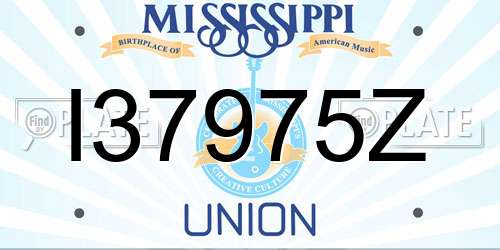 I37975Z Mississippi License Plate