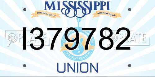I379782 Mississippi License Plate
