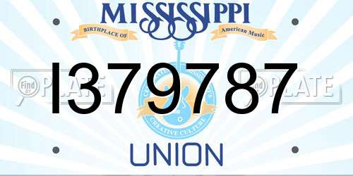 I379787 Mississippi License Plate