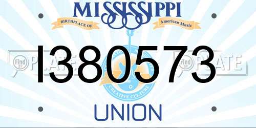 I380573 Mississippi License Plate