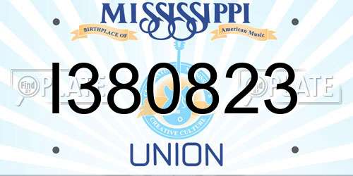 I380823 Mississippi License Plate
