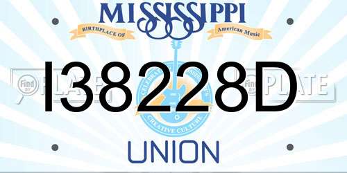 I38228D Mississippi License Plate
