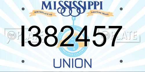 I382457 Mississippi License Plate