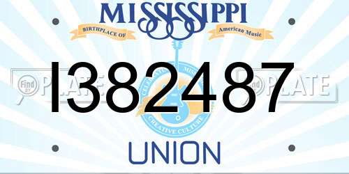 I382487 Mississippi License Plate